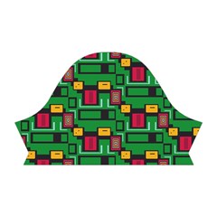 Rectangles on a green background                                                            Short Sleeve V Left Sleeve