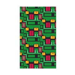 Rectangles on a green background                                                         Duvet Cover (Single Size) from ArtsNow.com Front