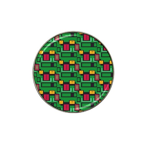 Rectangles on a green background                                                        Hat Clip Ball Marker from ArtsNow.com Front