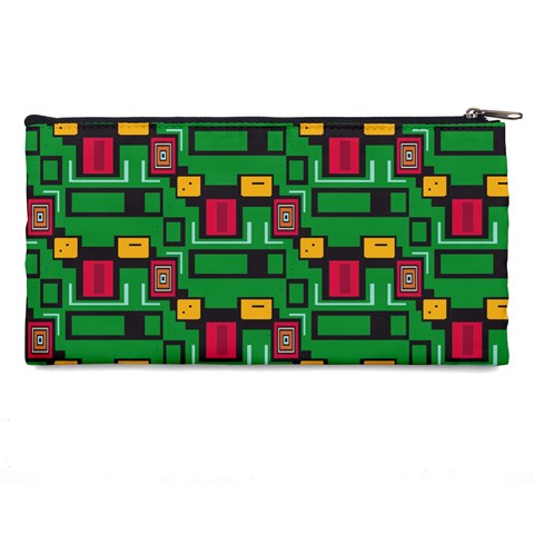 Rectangles on a green background                                                       Pencil Case from ArtsNow.com Back