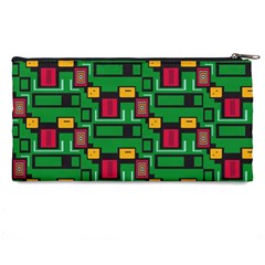 Rectangles on a green background                                                       Pencil Case from ArtsNow.com Back