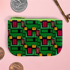 Rectangles on a green background                                                       Mini Coin Purse from ArtsNow.com Front