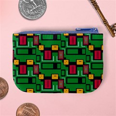 Rectangles on a green background                                                       Mini Coin Purse from ArtsNow.com Back