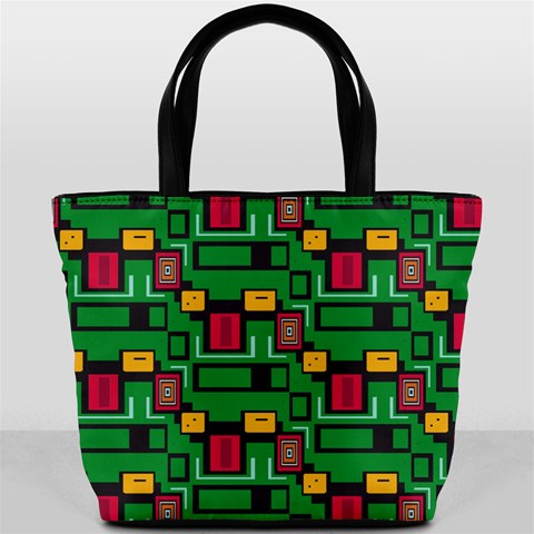 Rectangles on a green background                                                        Bucket Bag from ArtsNow.com Front