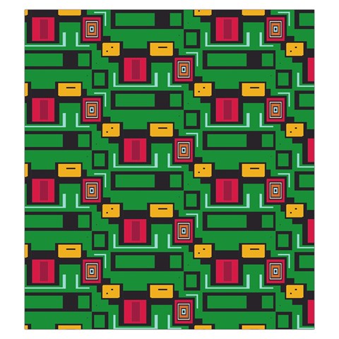 Rectangles on a green background                                                        Drawstring Pouch from ArtsNow.com Front
