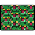 Rectangles on a green background                                                       Fleece Blanket