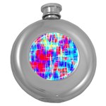 Red blue messy stripes                                                         Hip Flask (5 oz)