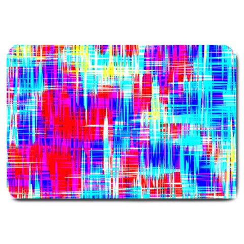 Red blue messy stripes                                                         Large Doormat from ArtsNow.com 30 x20  Door Mat