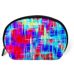Red blue messy stripes                                                         Accessory Pouch from ArtsNow.com Back