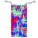 Red blue messy stripes                                                         Jewelry Bag
