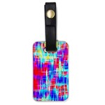 Red blue messy stripes                                                         Luggage Tag (one side)