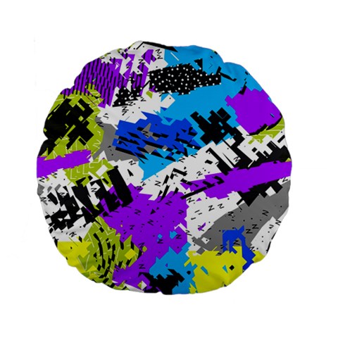 Shaky shapes                                                         Standard 15  Premium Flano Round Cushion from ArtsNow.com Front