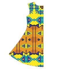 Tribal pattern                                                              Short Sleeve V Back Left