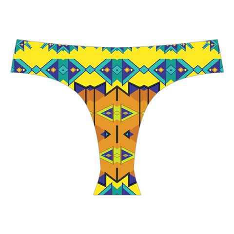 Tribal pattern                                                         Cross Back Hipster Bikini Set from ArtsNow.com Front Under