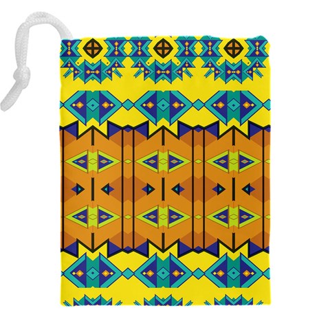 Tribal pattern                                                      Drawstring Pouch (5XL) from ArtsNow.com Back