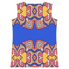 Yellow red shapes on a blue background                                                          Women s Basketball Tank Top from ArtsNow.com Back