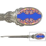 Yellow red shapes on a blue background                                                          Letter Opener