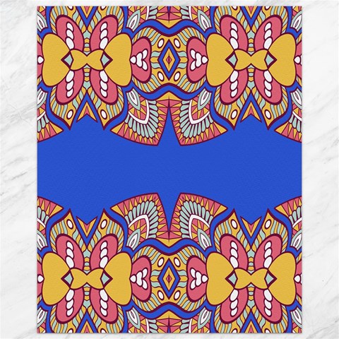 Yellow red shapes on a blue background                                                          Canvas 16  x 20  from ArtsNow.com 15.75 x19.29  Canvas - 1