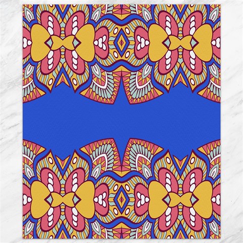 Yellow red shapes on a blue background                                                          Canvas 20  x 24  from ArtsNow.com 19.57 x23.15  Canvas - 1