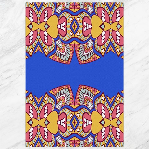 Yellow red shapes on a blue background                                                          Canvas 20  x 30  from ArtsNow.com 19.62 x28.9  Canvas - 1