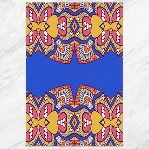 Yellow red shapes on a blue background                                                          Canvas 24  x 36  from ArtsNow.com 23.35 x34.74  Canvas - 1