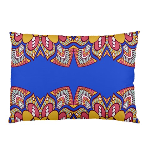 Yellow red shapes on a blue background                                                          Pillow Case from ArtsNow.com 26.62 x18.9  Pillow Case