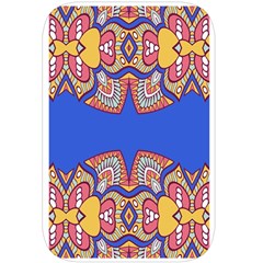 Yellow red shapes on a blue background                                                       Belt Pouch Bag (Large) from ArtsNow.com Back