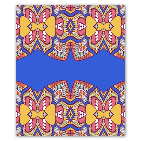Yellow red shapes on a blue background                                                      Poster 20  x 24  from ArtsNow.com 20 x24  Poster - 1
