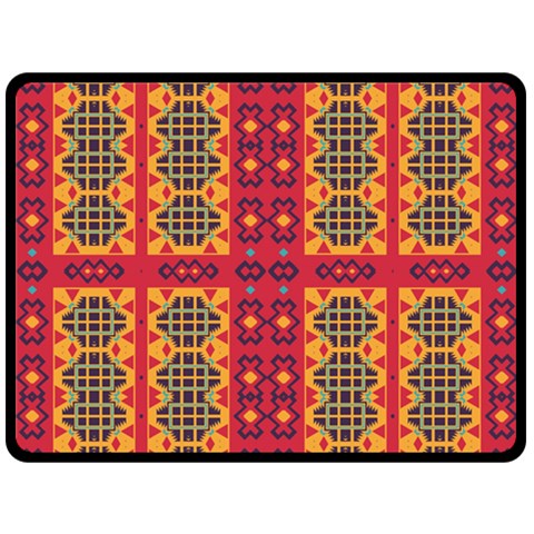 Shapes in retro colors2                                                          Fleece Blanket from ArtsNow.com 80 x60  Blanket Front