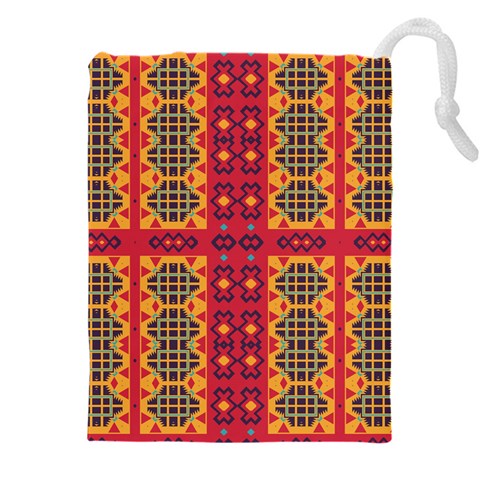 Shapes in retro colors2                                                       Drawstring Pouch (5XL) from ArtsNow.com Front
