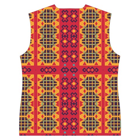 Shapes in retro colors2                                                        Women s Button Up Puffer Vest from ArtsNow.com Back