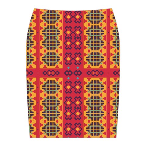 Shapes in retro colors2                                                          Midi Wrap Pencil Skirt from ArtsNow.com Back
