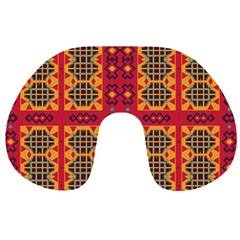Shapes in retro colors2                                                           Travel Neck Pillow from ArtsNow.com Back