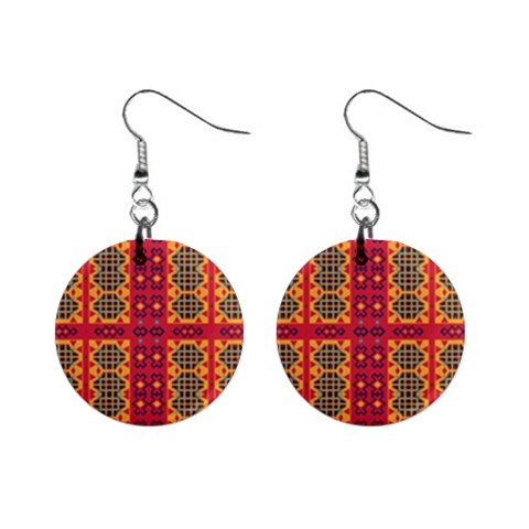 Shapes in retro colors2                                                           1  Button Earrings from ArtsNow.com Front