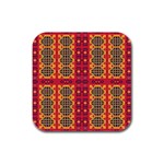 Shapes in retro colors2                                                           Rubber Square Coaster (4 pack