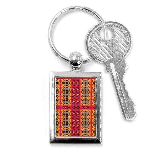 Shapes in retro colors2                                                           Key Chain (Rectangle) from ArtsNow.com Front