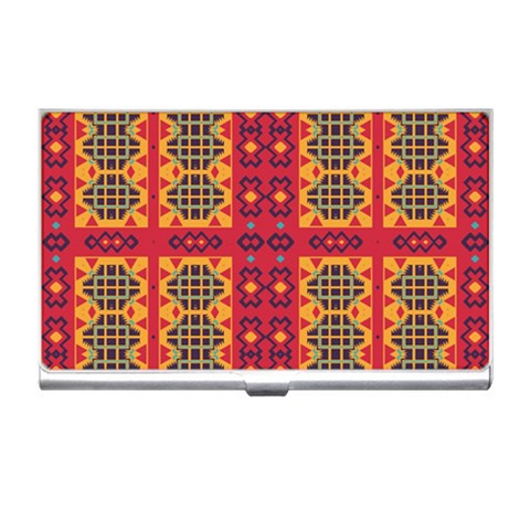 Shapes in retro colors2                                                           Business Card Holder from ArtsNow.com Front