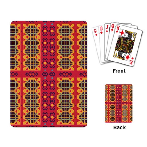 Shapes in retro colors2                                                           Playing Cards Single Design from ArtsNow.com Back