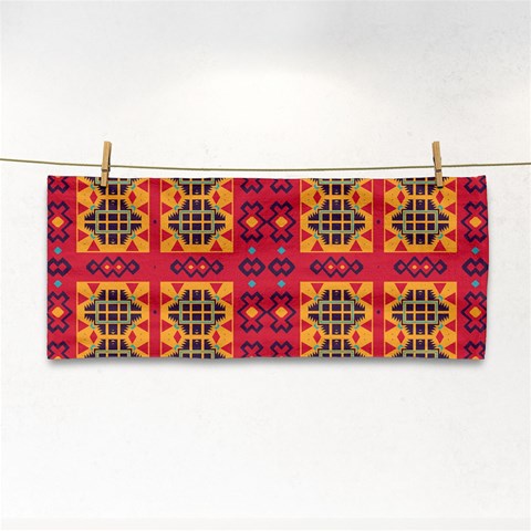 Shapes in retro colors2                                                           Hand Towel from ArtsNow.com Front
