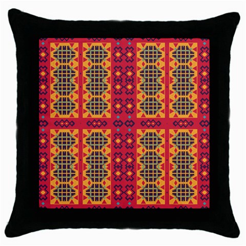 Shapes in retro colors2                                                           Throw Pillow Case (Black) from ArtsNow.com Front