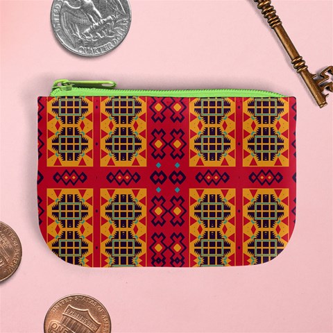 Shapes in retro colors2                                                          Mini Coin Purse from ArtsNow.com Front