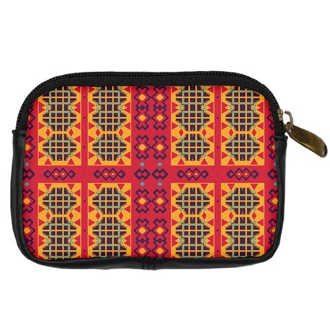 Shapes in retro colors2                                                           Digital Camera Leather Case from ArtsNow.com Back