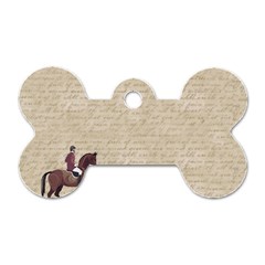 Foxhunt horse and hound Dog Tag Bone (Two Sides) from ArtsNow.com Front