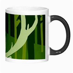 Forest Deer Tree Green Nature Morph Mugs from ArtsNow.com Right