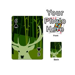 Forest Deer Tree Green Nature Playing Cards 54 Designs (Mini) from ArtsNow.com Front - Spade6