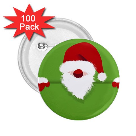 Santa Claus Hat Christmas 2.25  Buttons (100 pack)  from ArtsNow.com Front