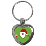 Santa Claus Hat Christmas Key Chain (Heart)