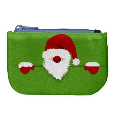Santa Claus Hat Christmas Large Coin Purse from ArtsNow.com Front