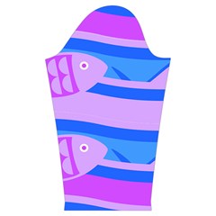 Fish Texture Blue Violet Module Kids  Midi Sailor Dress from ArtsNow.com Sleeve Right