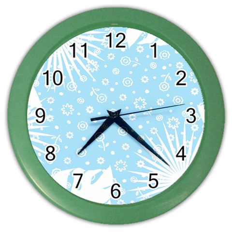 Flower Illustrations Color Wall Clock from ArtsNow.com Front